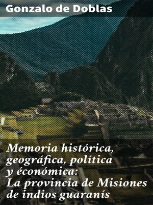 cover image of Memoria histórica, geográfica, política y éconómica